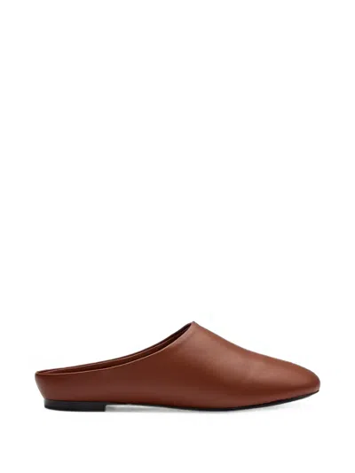 Simon Miller Riad Leather Slippers In Brown