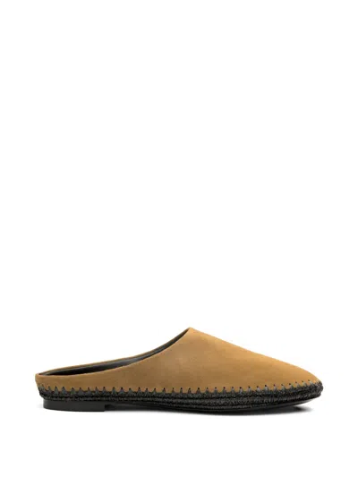 Simon Miller Riad Suede Slippers In Brown