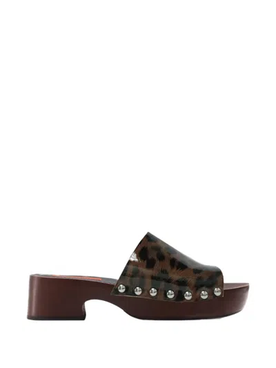 Simon Miller Rio Leopard-print Platform Sandals In Brown