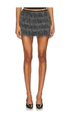 Simon Miller River Fringe Mini Skirt In Black In Black