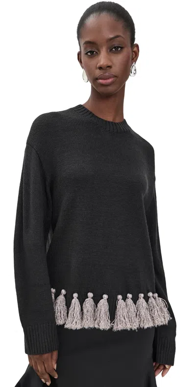 Simon Miller Roni Metallic Tassel Jumper Black/satellite Silver