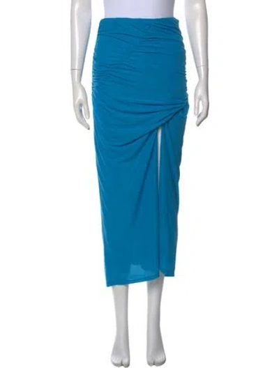 Pre-owned Simon Miller Ruffle Embellishment Midi Length Skirt W/ Tags In Blue