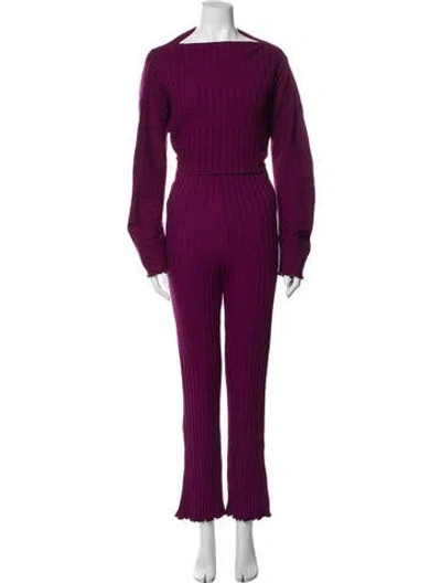 Pre-owned Simon Miller Ruffle Embellishment Pant Set In Purple