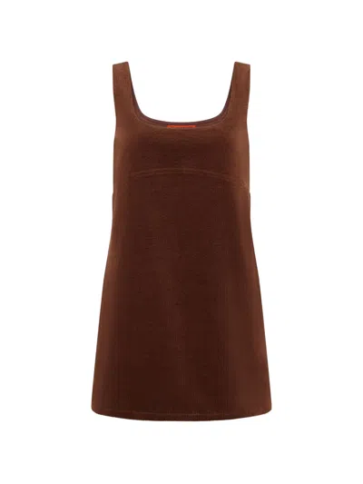 Simon Miller Sahara Corduroy Cotton Mini Dress In Brown
