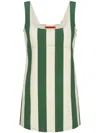 Simon Miller Sahara Striped Denim Dress In Green