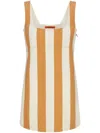 Simon Miller Sahara Striped Denim Dress In Tan Stripe In Neutrals