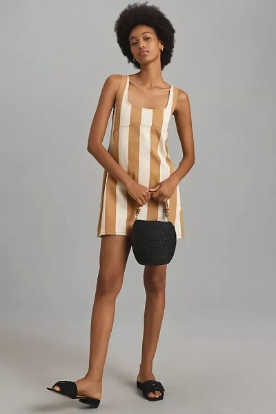 SIMON MILLER SAHARA STRIPED DENIM MINI DRESS