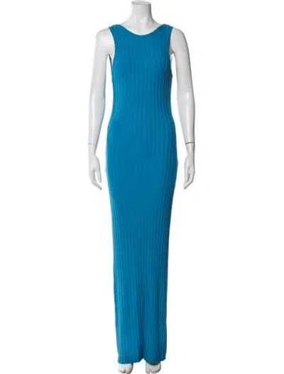 Pre-owned Simon Miller Scoop Neck Long Dress In Blue