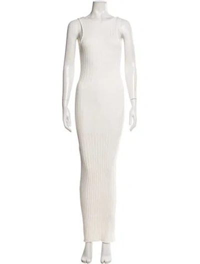 Pre-owned Simon Miller Scoop Neck Long Dress In Neutral