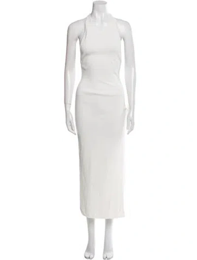 Pre-owned Simon Miller Scoop Neck Long Dress In White