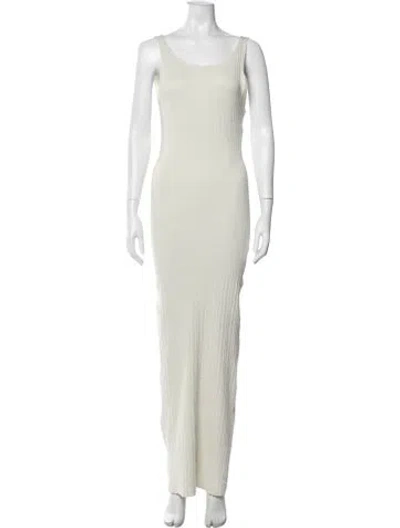 Pre-owned Simon Miller Scoop Neck Long Dress In White