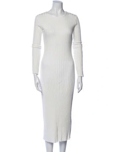 Pre-owned Simon Miller Scoop Neck Midi Length Dress In Neutral