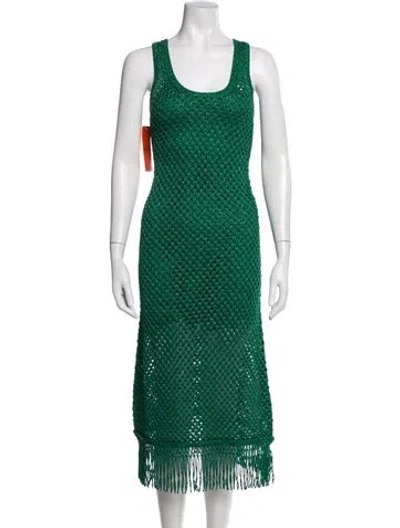 Pre-owned Simon Miller Scoop Neck Midi Length Dress W/ Tags In Green