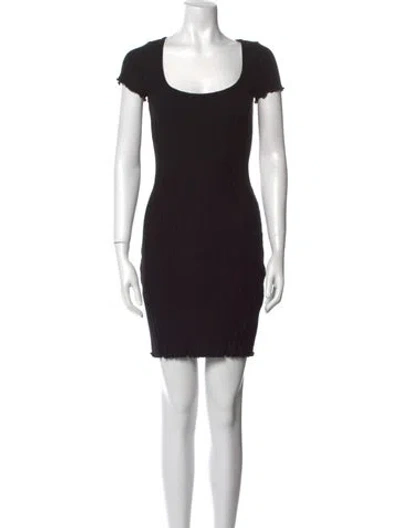 Pre-owned Simon Miller Scoop Neck Mini Dress In Black