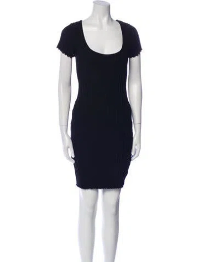 Pre-owned Simon Miller Scoop Neck Mini Dress In Black