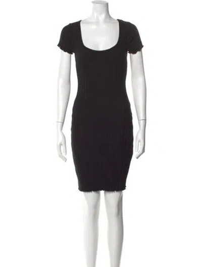 Pre-owned Simon Miller Scoop Neck Mini Dress In Black