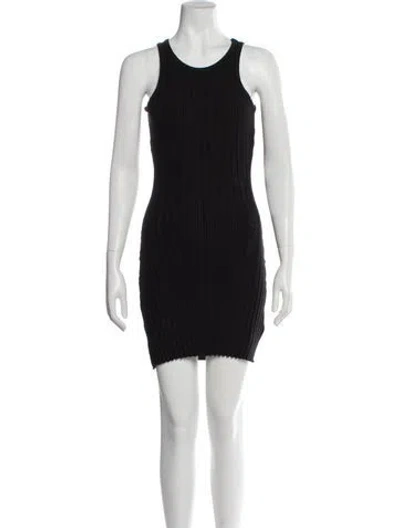 Pre-owned Simon Miller Scoop Neck Mini Dress In Black