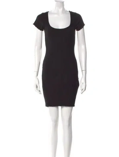 Pre-owned Simon Miller Scoop Neck Mini Dress In Black