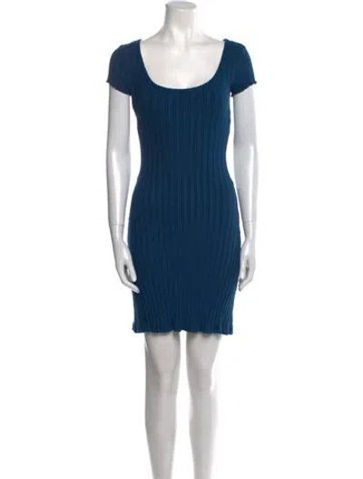 Pre-owned Simon Miller Scoop Neck Mini Dress In Blue