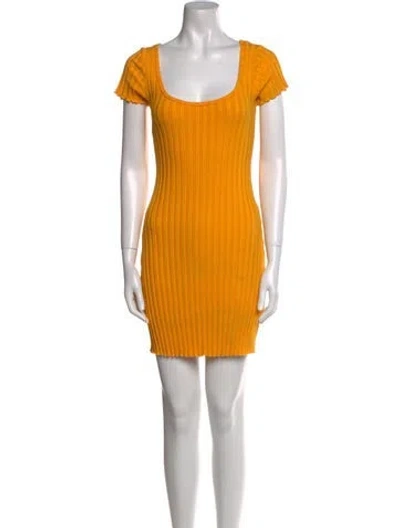 Pre-owned Simon Miller Scoop Neck Mini Dress In Yellow