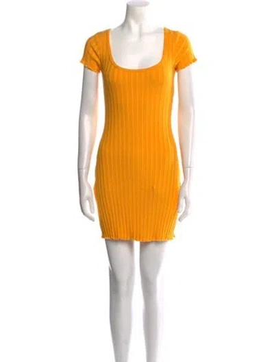 Pre-owned Simon Miller Scoop Neck Mini Dress In Yellow