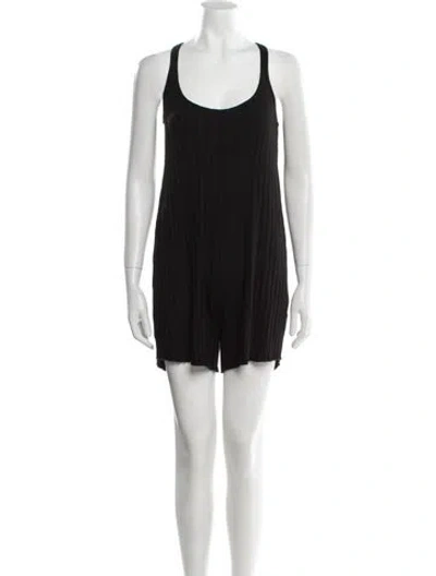 Pre-owned Simon Miller Scoop Neck Romper In Black