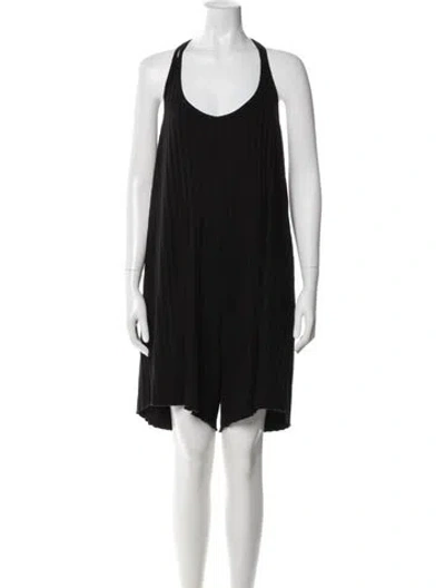 Pre-owned Simon Miller Scoop Neck Romper In Black