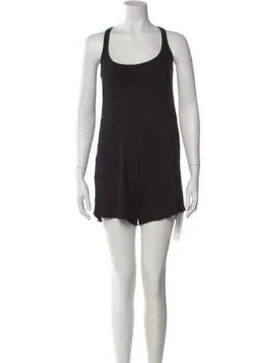 Pre-owned Simon Miller Scoop Neck Romper In Black