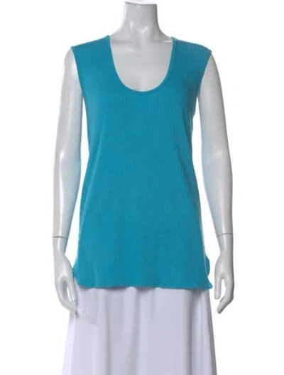 Pre-owned Simon Miller Scoop Neck Sleeveless Top In Blue