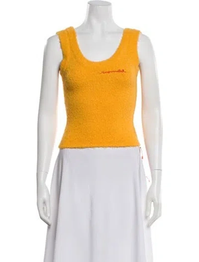 Pre-owned Simon Miller Scoop Neck Sleeveless Top In Yellow