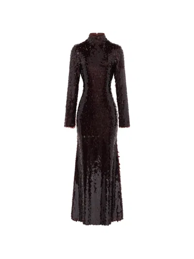 Simon Miller Sculpty Sequin-embellished Maxi Dress In Brown