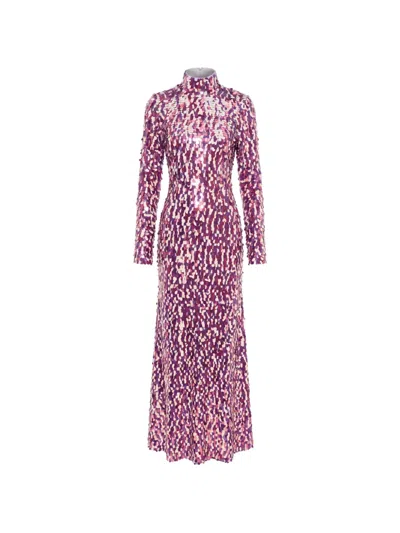 Simon Miller Sculpty Sequin-embellished Maxi Dress In Pink