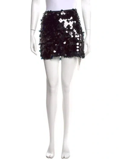 Pre-owned Simon Miller Sequin Embellishments Mini Skirt In Black