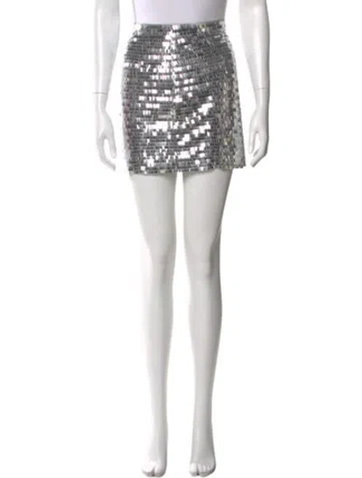 Pre-owned Simon Miller Sequin Embellishments Mini Skirt In Gray