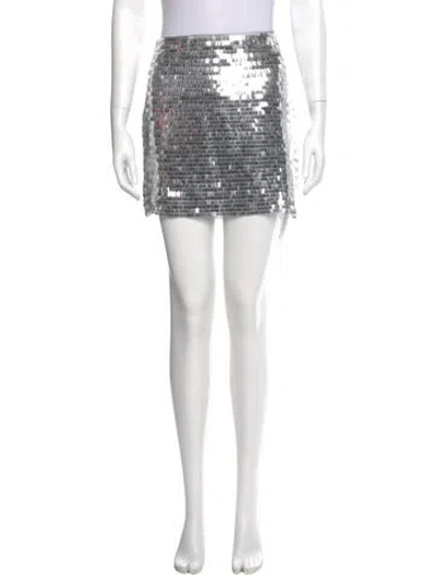 Pre-owned Simon Miller Sequin Embellishments Mini Skirt W/ Tags In Gray