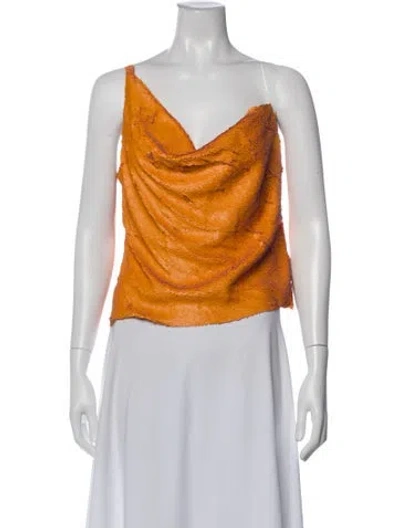 Pre-owned Simon Miller Sequin Patterned Top W/ Tags In Orange
