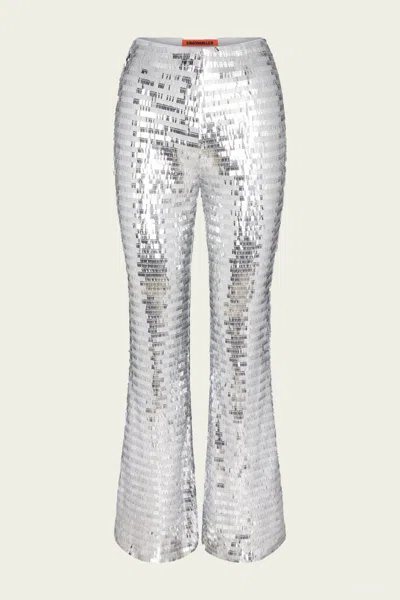Simon Miller Sequin Robo Pant In Satellite Silver In Pink
