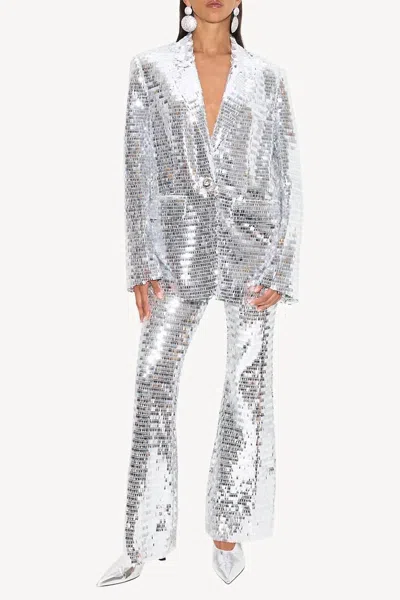 Simon Miller Sequin Robo Pant In Satellite Silver In Multi