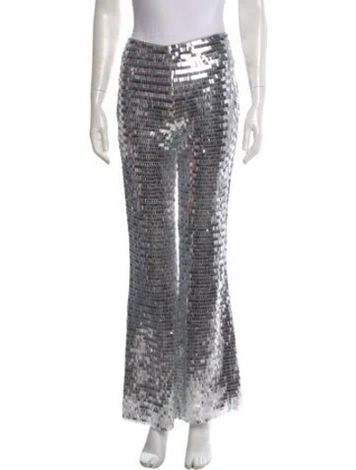 Pre-owned Simon Miller Sequin Wide Leg Pants W/ Tags In Silver