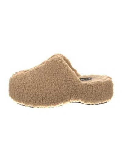 Pre-owned Simon Miller Shearling Mules In Neutral