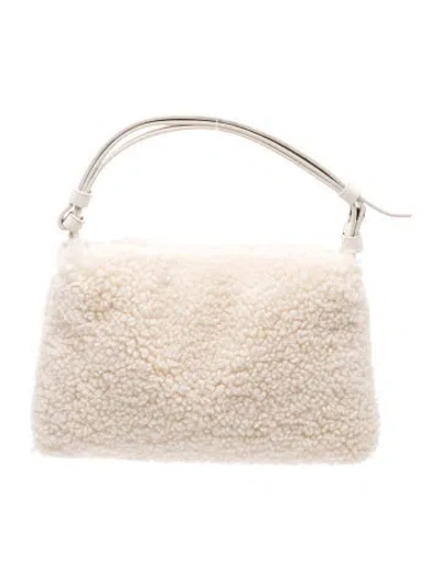 Pre-owned Simon Miller Shearling Shoulder Bag In White