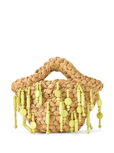 Simon Miller Shelly Beaded Tote Bag In Neutral