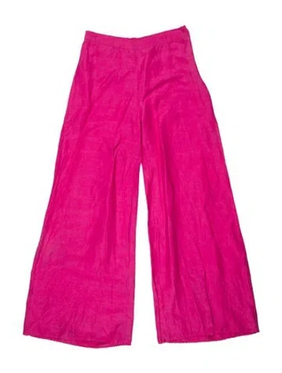 Pre-owned Simon Miller Silk Wide Leg Pants In Pink