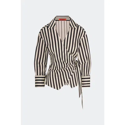 Simon Miller Simonmiller Anya Poplin Wrap Top In Multi