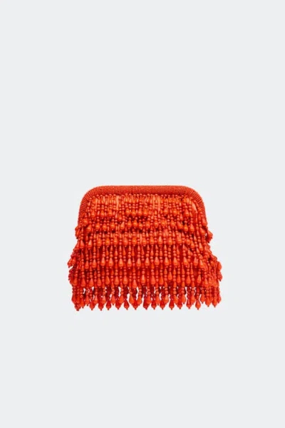 Simon Miller Simonmiller Beaded Drop Clutch In Orange