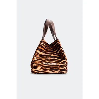 Simon Miller Simonmiller Haircalf Quad Bag In Abstract Cheetah