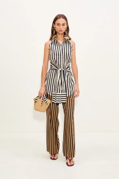 Simon Miller Simonmiller Inna Sleeveless Poplin Top In Multi