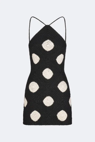 Simon Miller Simonmiller Kit Crochet Mini Dress In Black