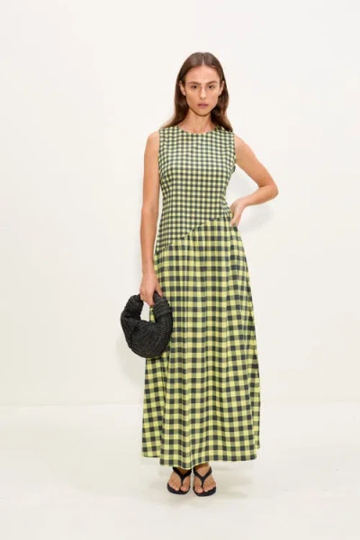 Simon Miller Simonmiller Laurel Poplin Midi Dress In Green