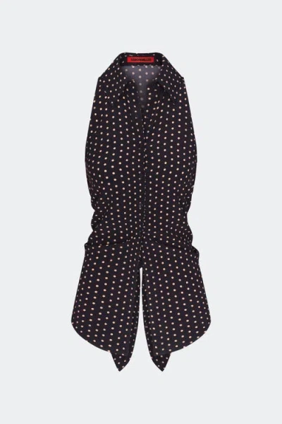 Simon Miller Simonmiller Loch Sleeveless Crepe Button Up In Black